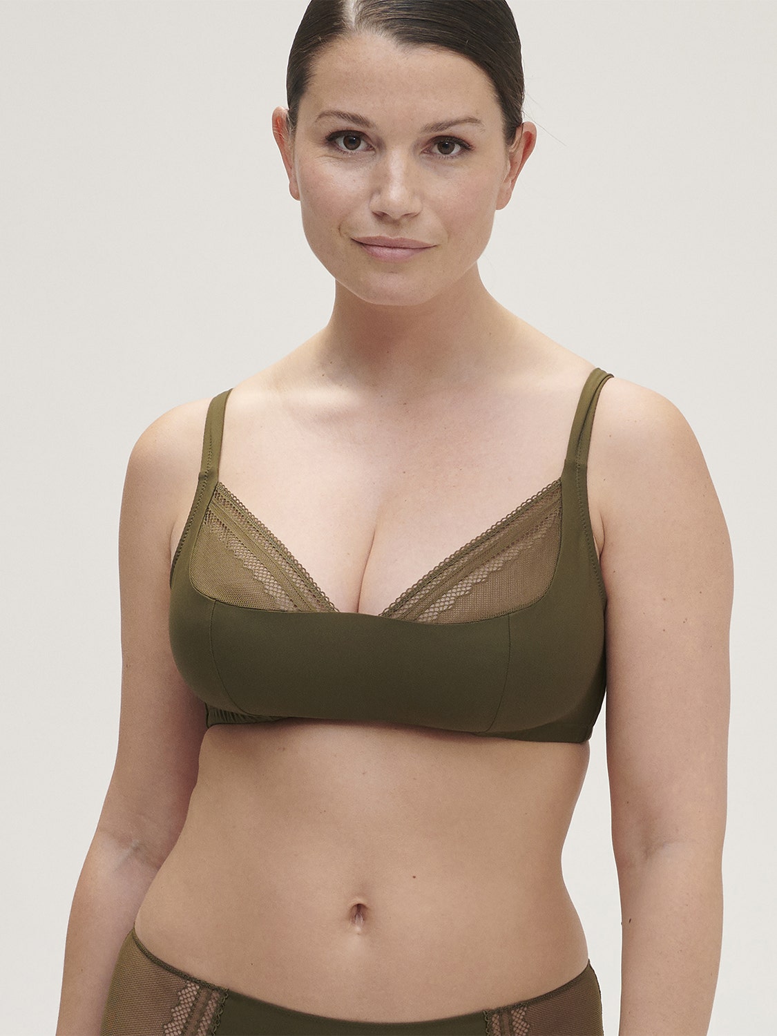 Soft cup triangle bra - Adventure Green – Simone Pérèle UK