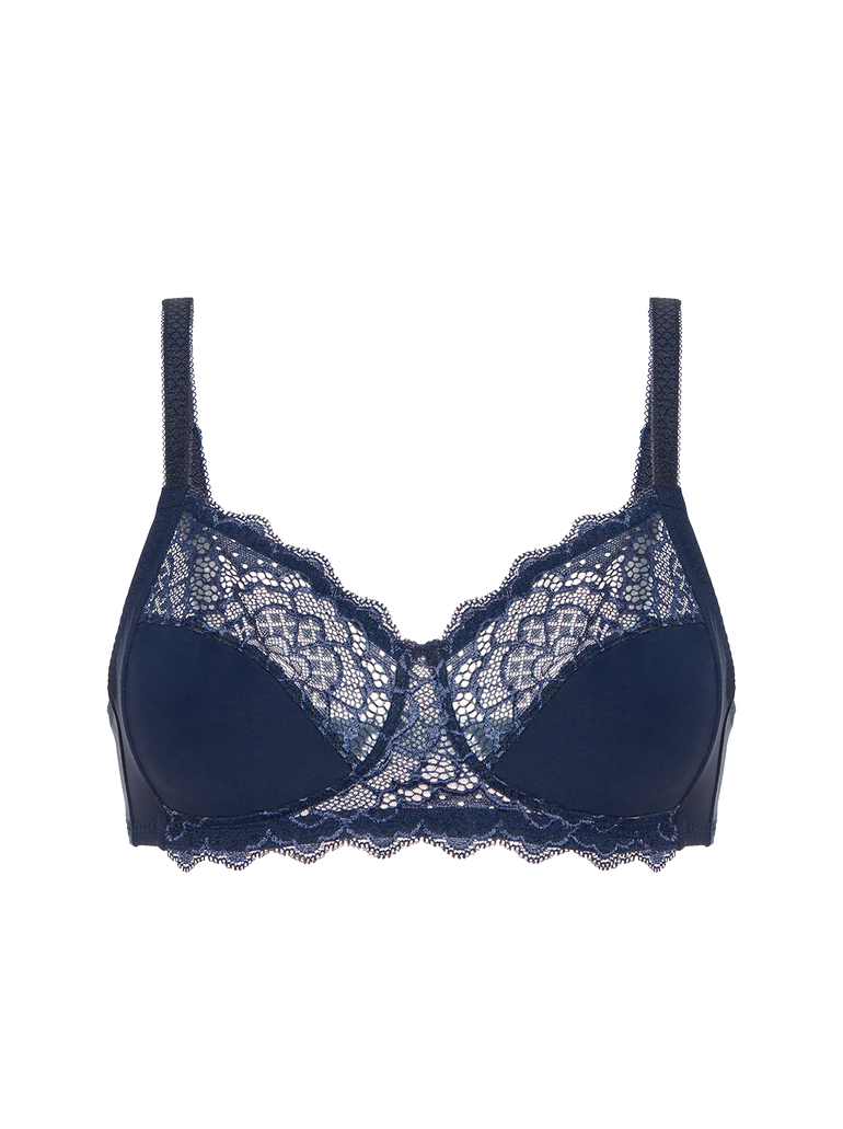 Caresse Wireless Triangle Bra Ink Blue Simone Perele