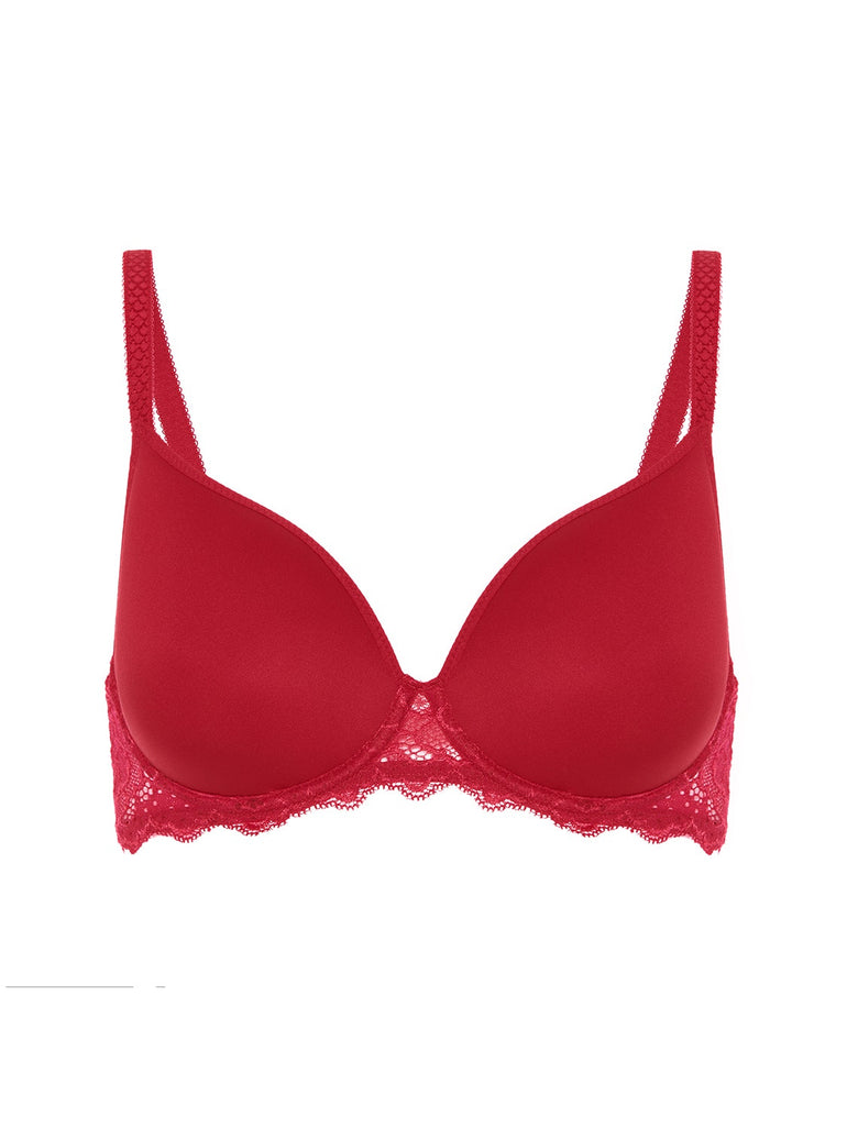 Caresse 3D Spacer Plunge Bra In Teaberry Pink - Simone Perele – BraTopia