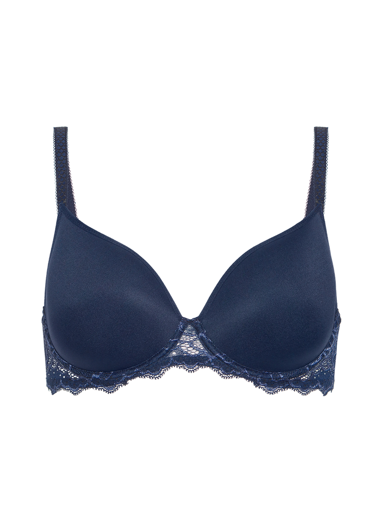 Caresse 3D Plunge Bra Ink Blue Simone Perele