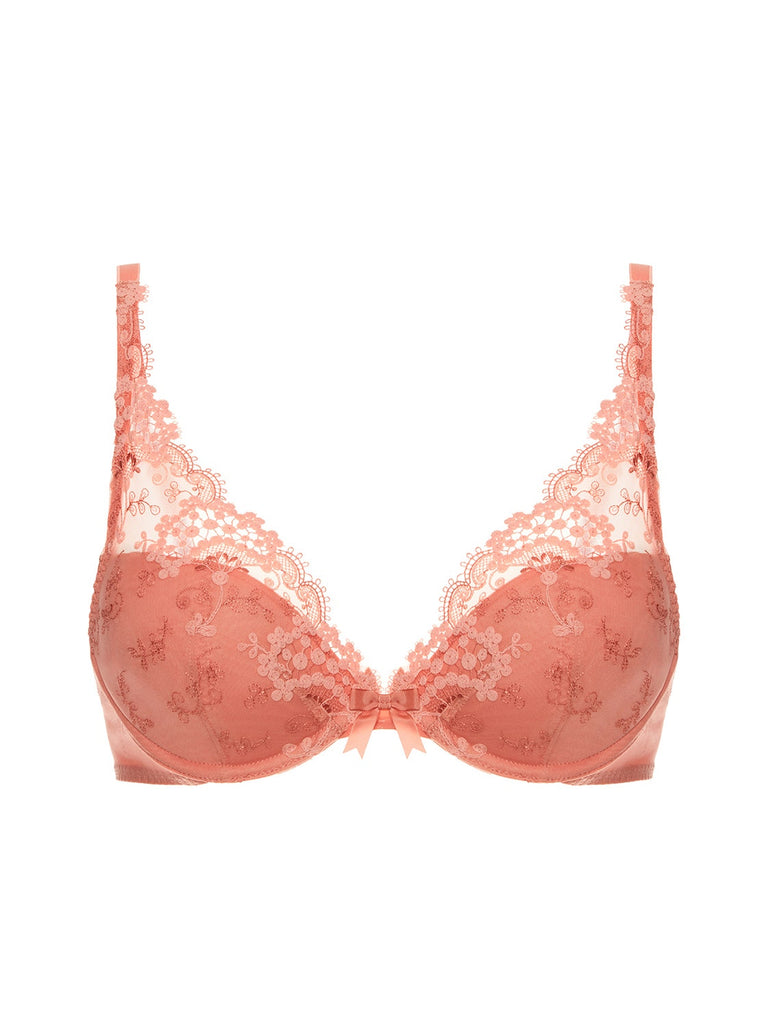 Simone Perele Women's Wish Sheer Plunge Bra, Ginger Pink, 30D : :  Clothing, Shoes & Accessories
