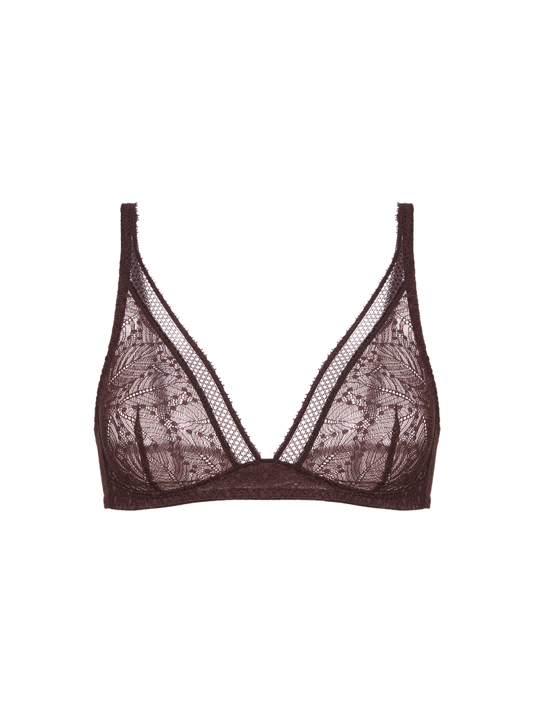 Simone Perele Comete Wireless Triangle Bra Dark Brown