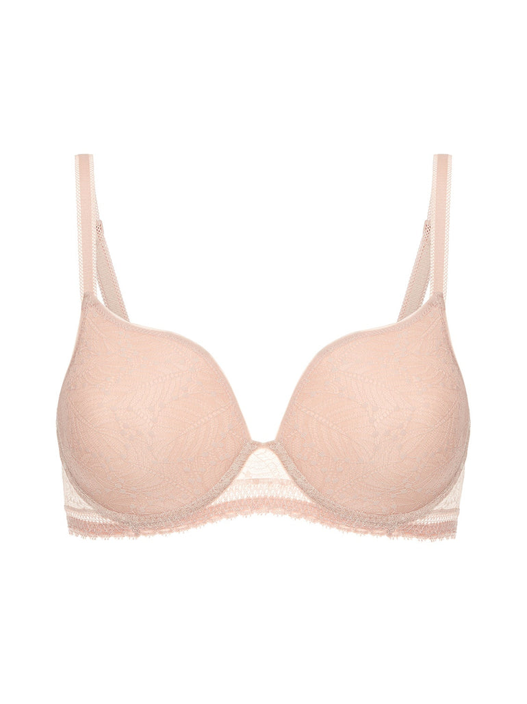 FallSweet Add One Cup Plunge Bra Push Up Cleavage Brassiere(Pink