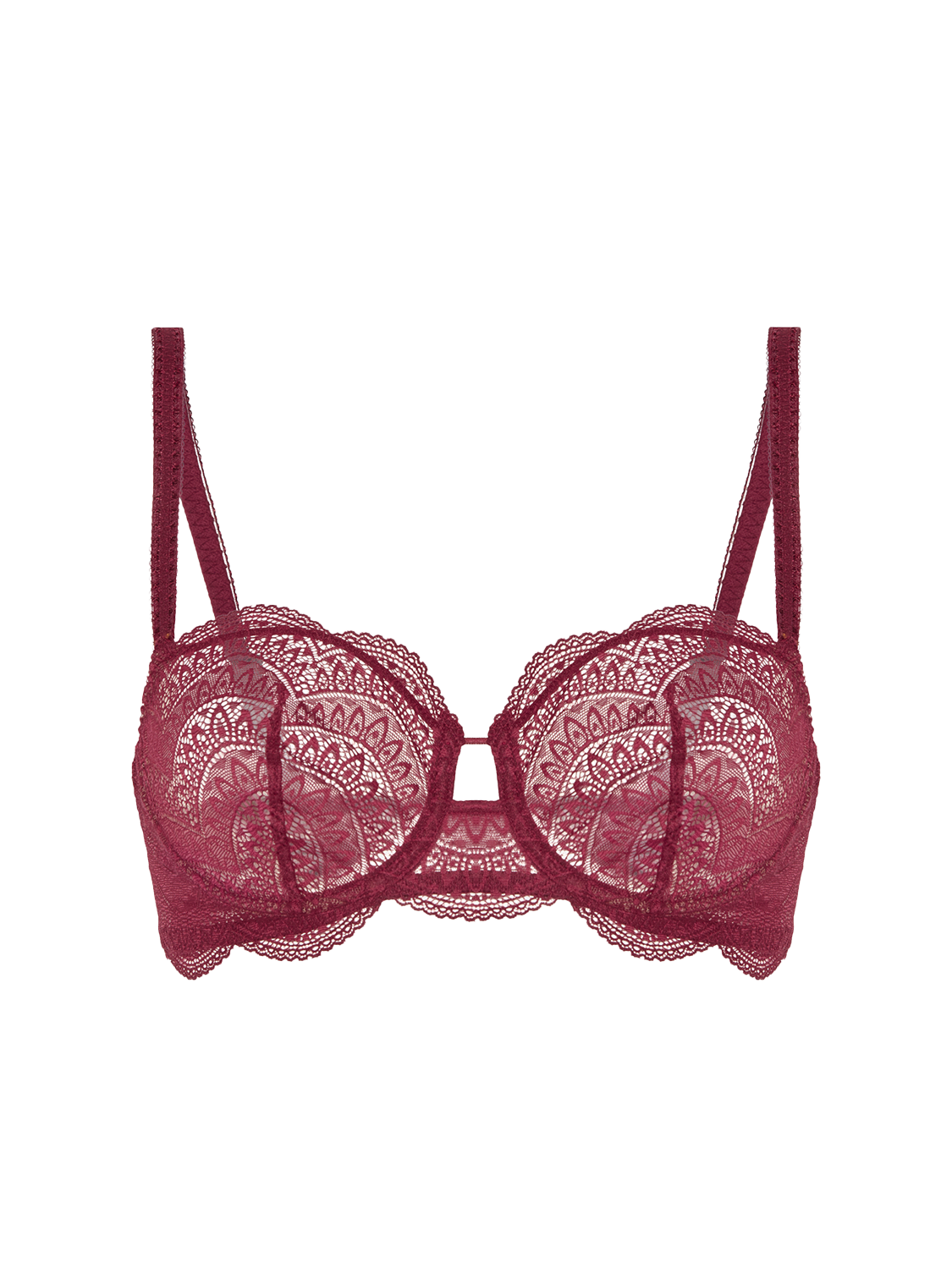 Karma Sheer Demi Bra Spinel Red Simone Perele