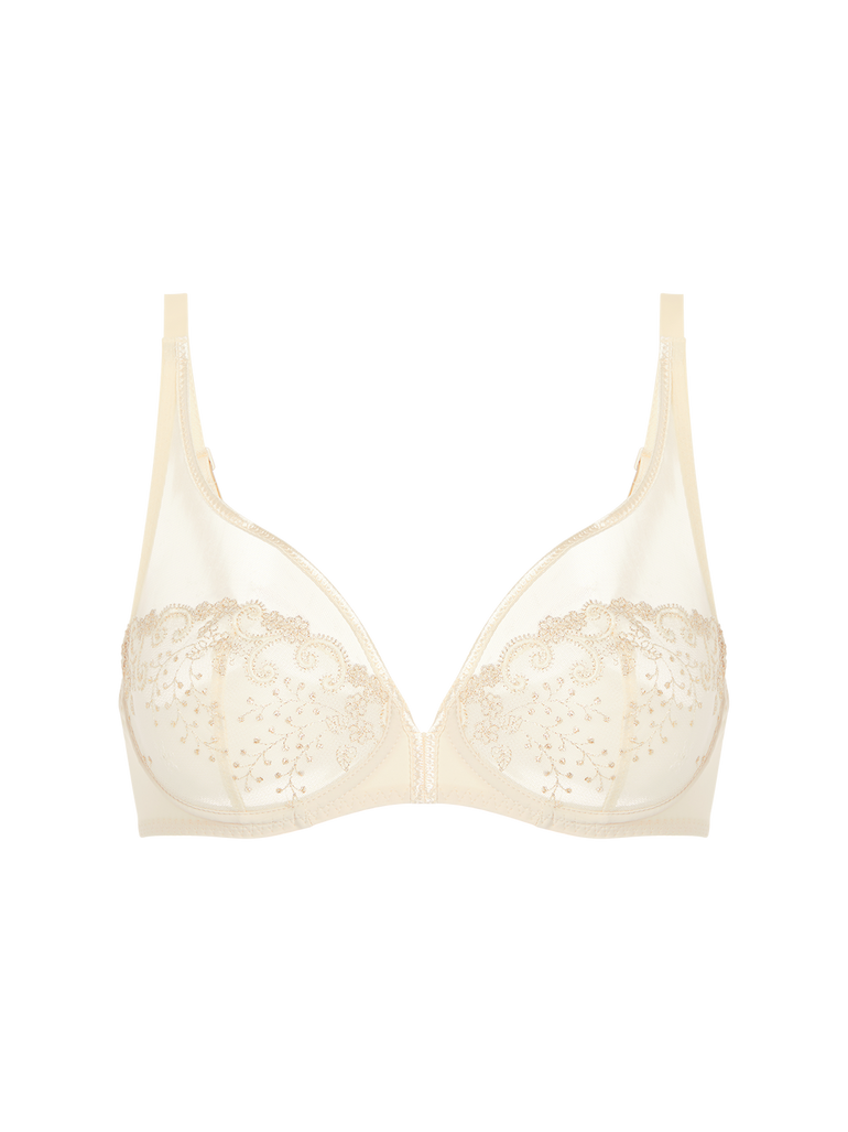 Delice Full Coverage Plunge Bra Topaz Beige Simone Perele