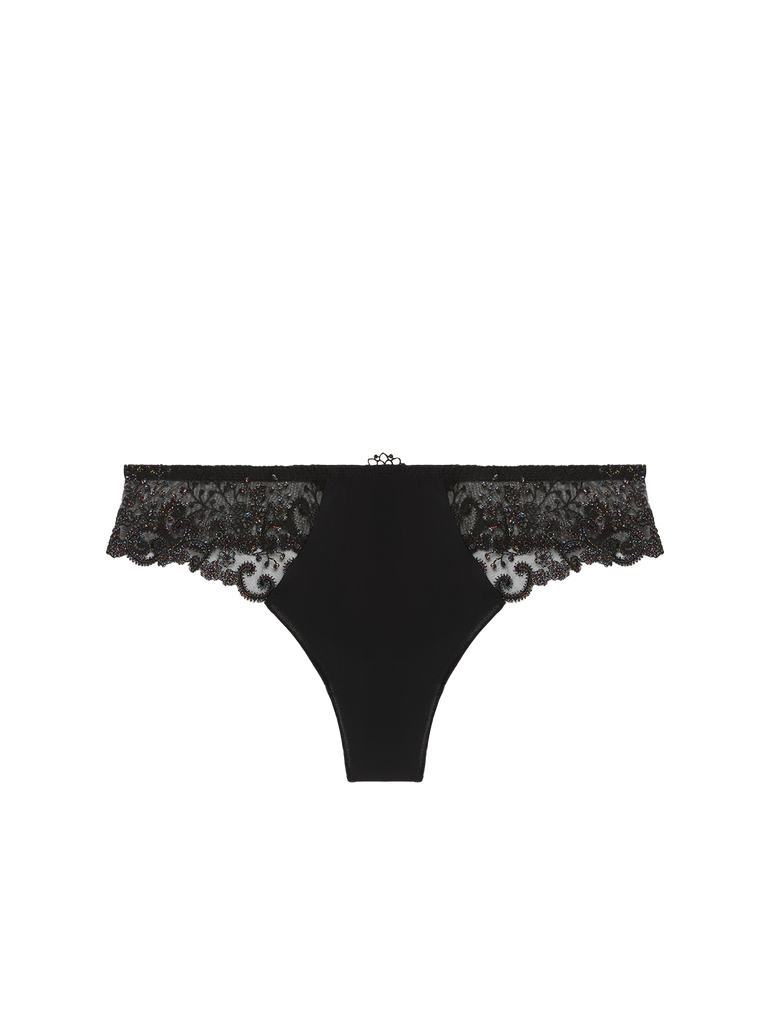 Delice Thong Panty Gem Black Simone Perele