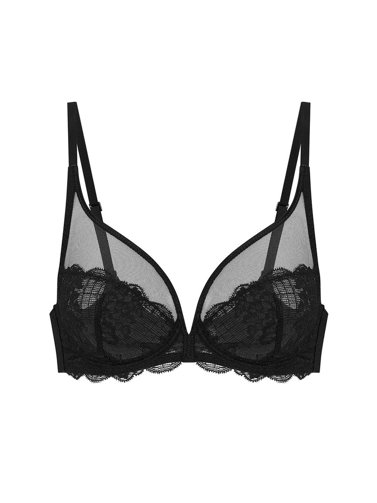 Reve Full Coverage Plunge Bra Black Simone Perele