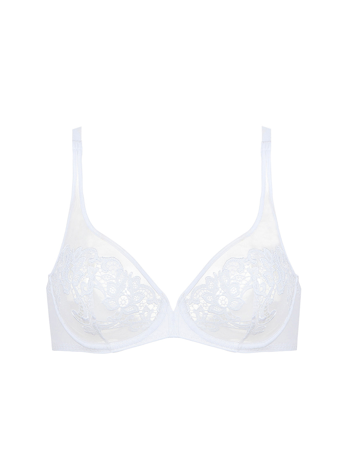 Saga Full Coverage Plunge Bra White Simone Perele