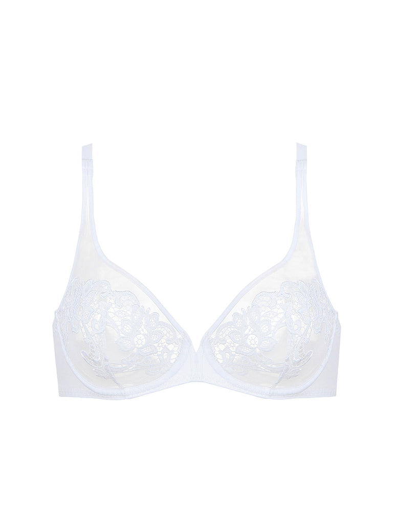 Saga Full Coverage Plunge Bra White Simone Perele