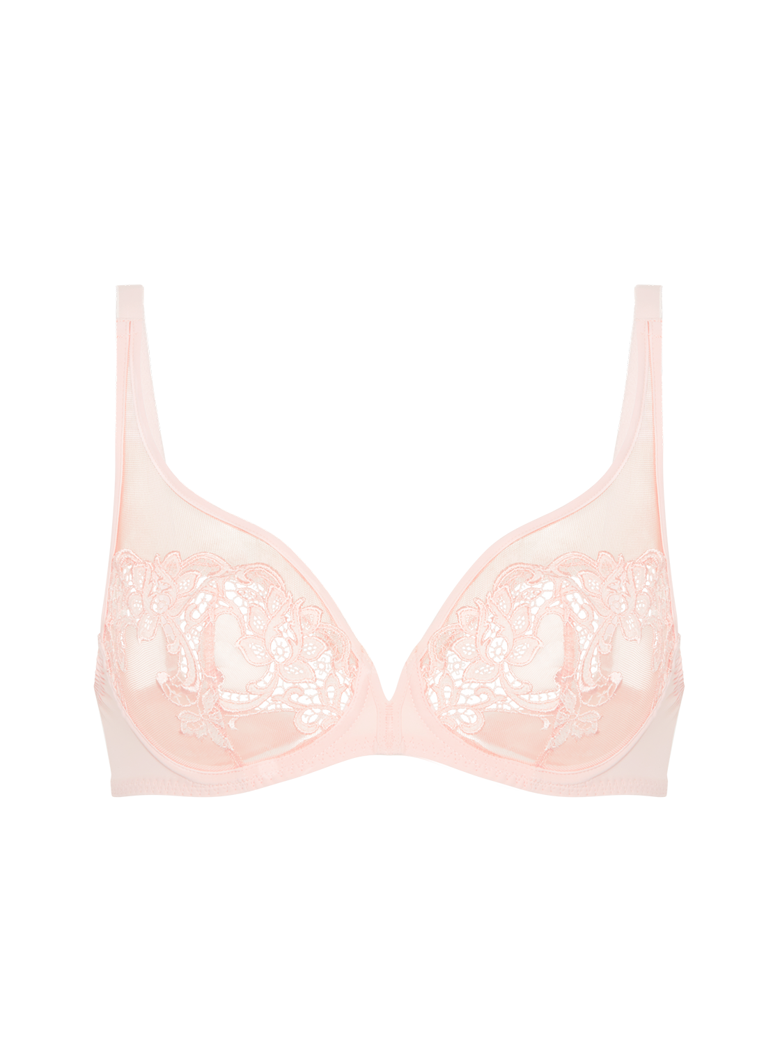 Saga Full Coverage Plunge Bra Blushing Pink Simone Perele