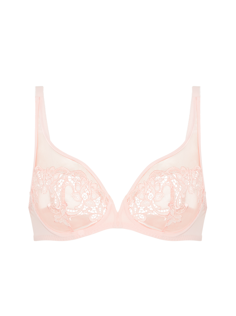 Saga Full Coverage Plunge Bra Blushing Pink Simone Perele