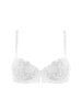 Saga Sheer Demi Bra White Simone Perele