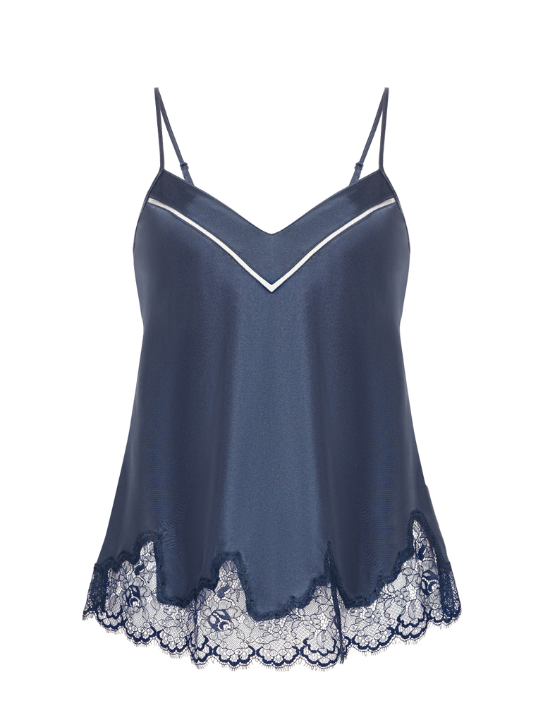 Nocturne Silk Top Cinder Blue Simone Perele