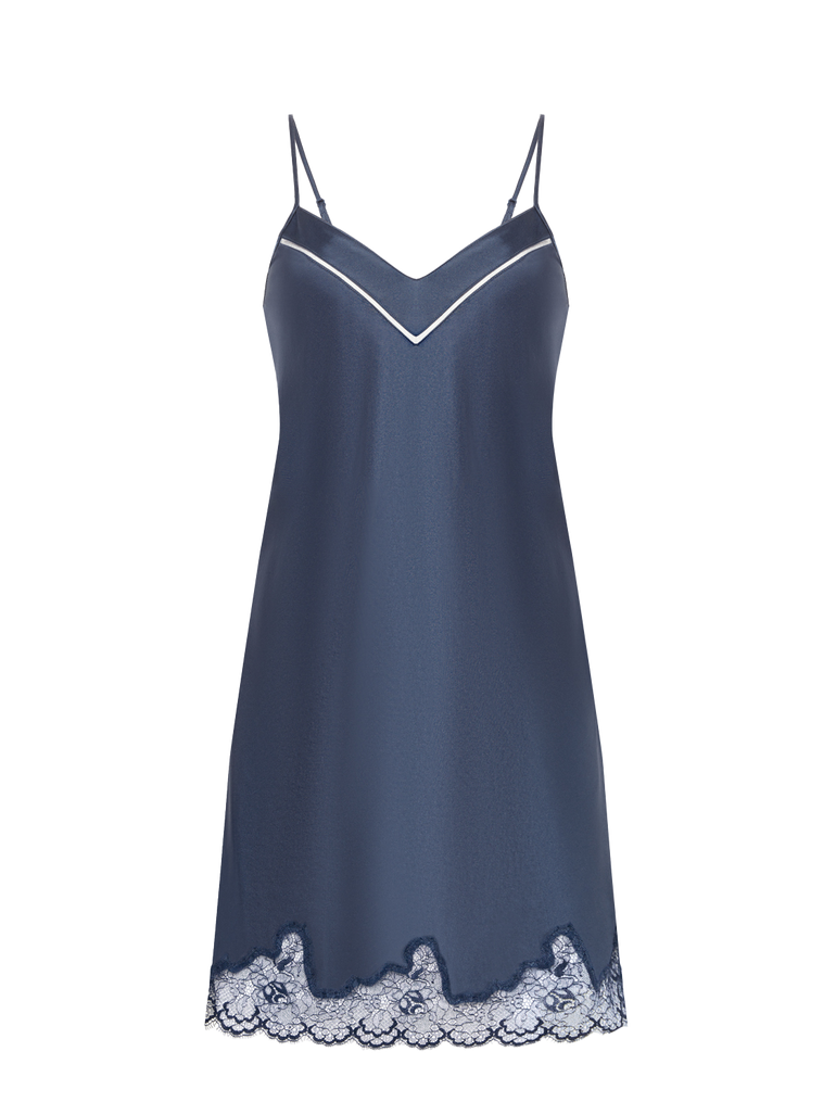 Nocturne Silk Dress Cinder Blue Simone Perele