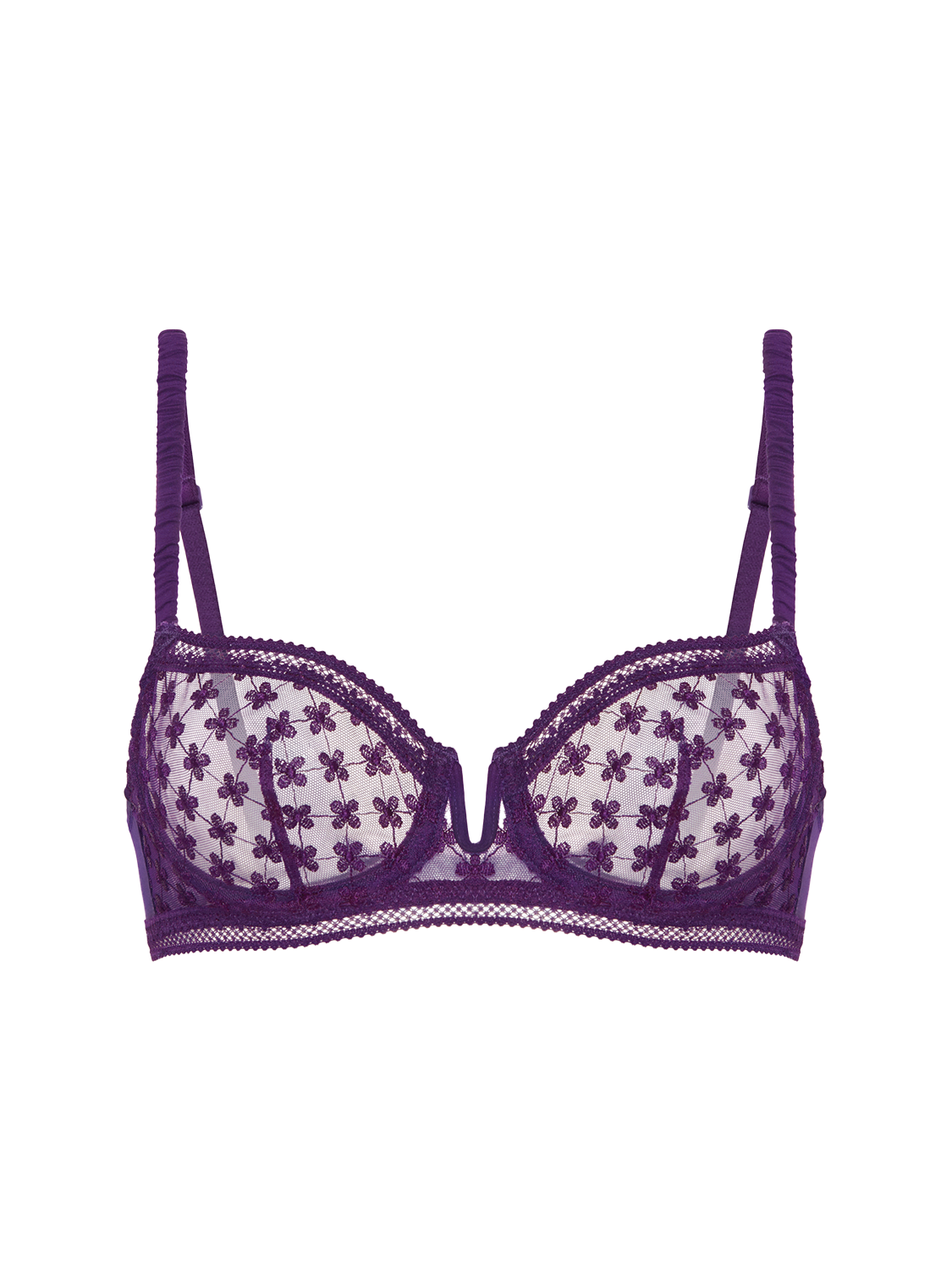 Hortense Sheer Demi Bra Euphoria Purple Simone Perele