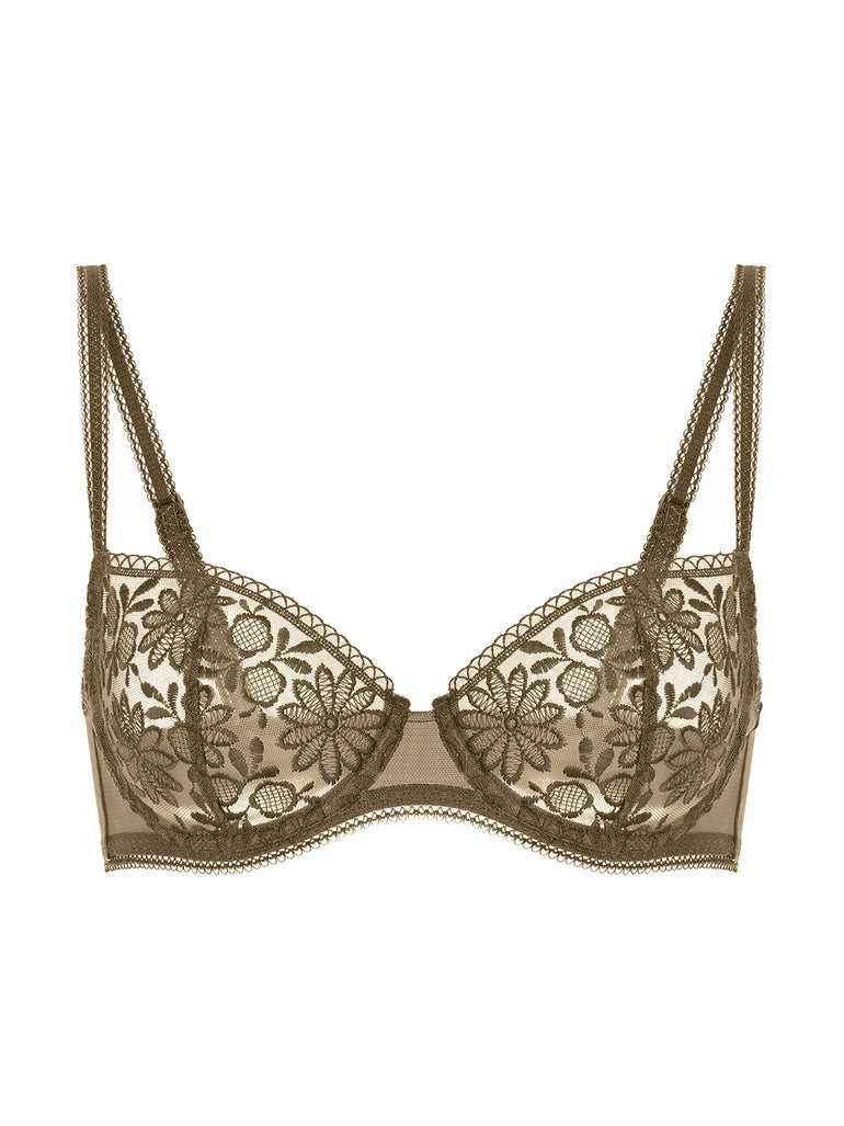 Amazone Sheer Demi Bra Nomad Green Simone Perele