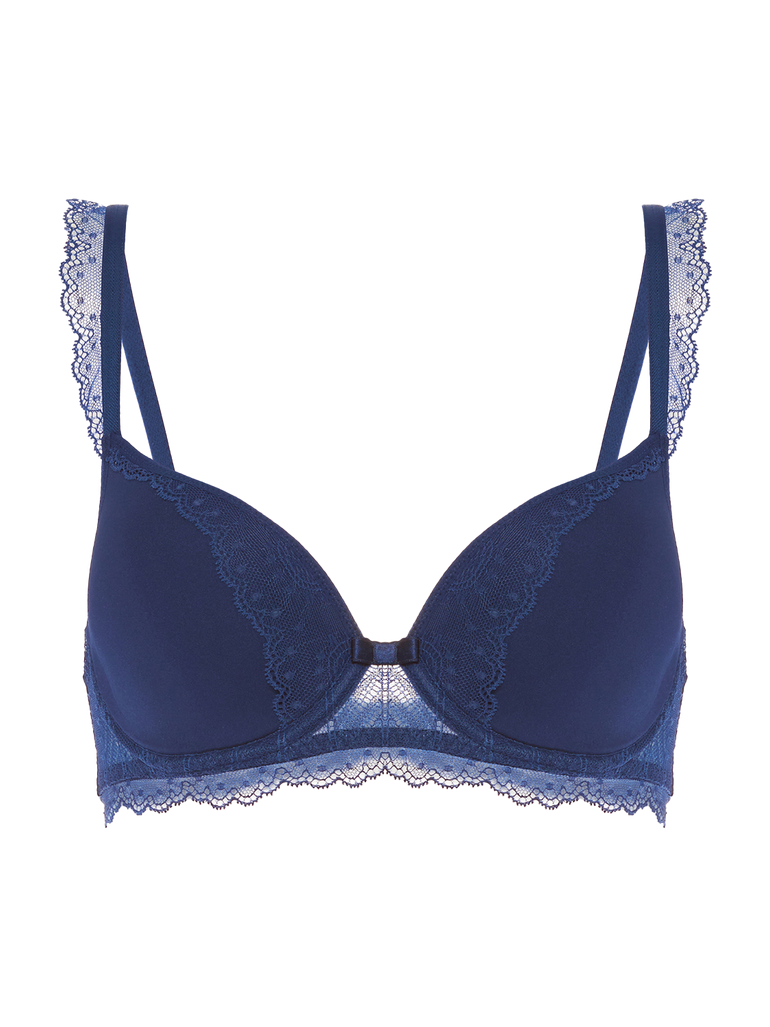 Canopée 3D Plunge Bra Midnight Blue Simone Perele