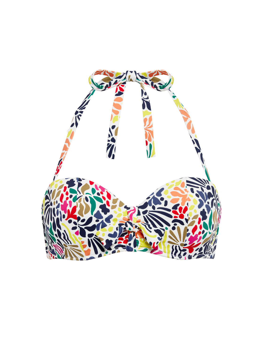 Boheme Padded Underwire Bandeau - Tropic White Print