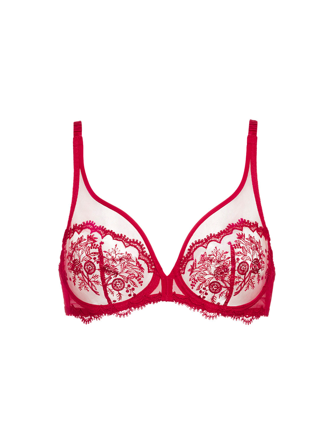 Intrigue Full Coverage Plunge - Opera Red