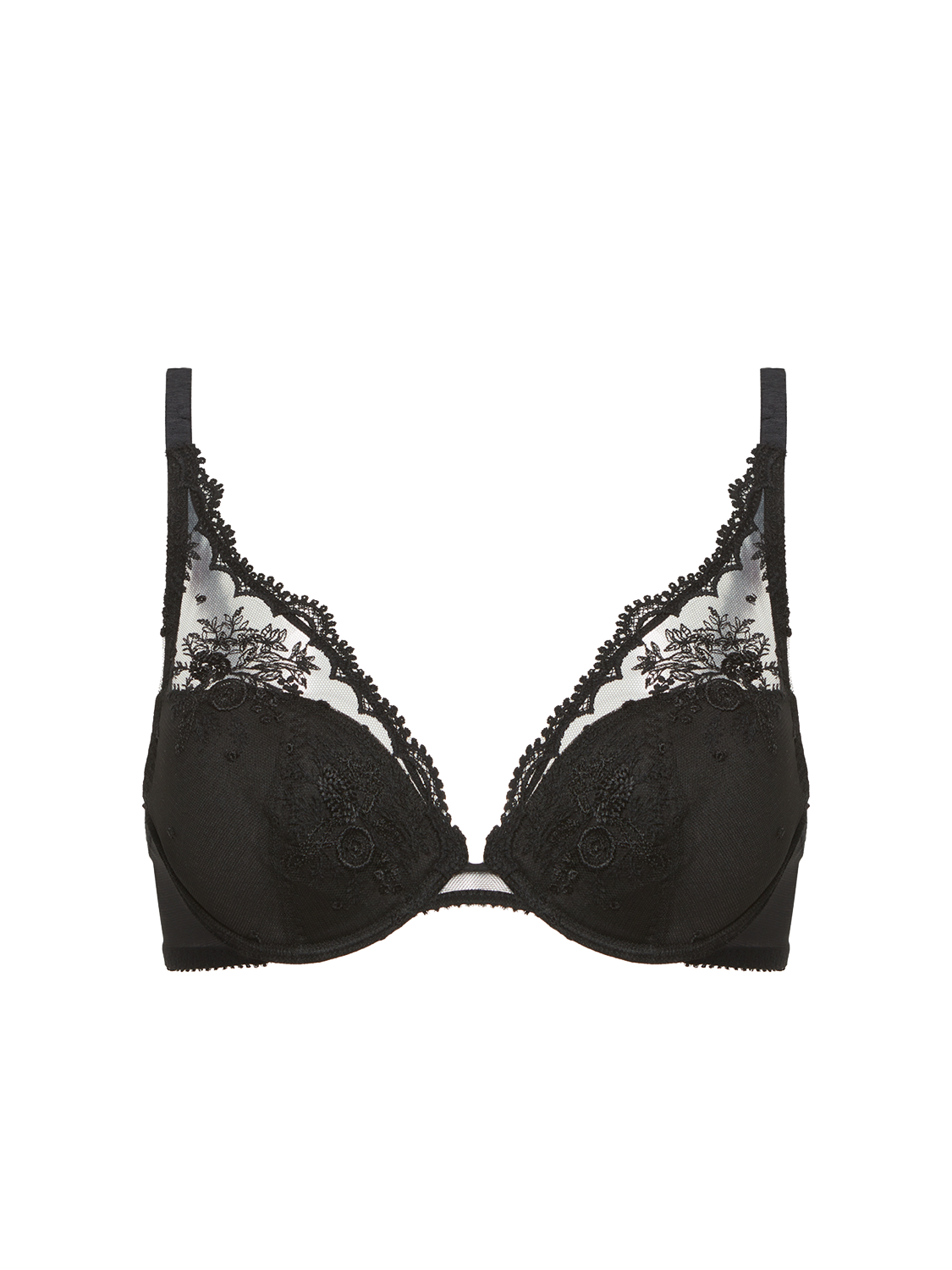 Intrigue Triangle Contour Bra Black Simone Perele