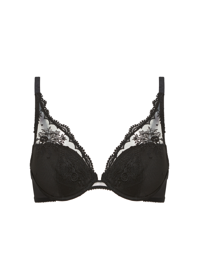 Intrigue Triangle Contour Bra Black Simone Perele