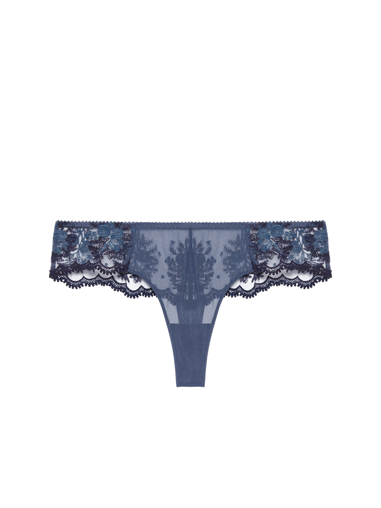 Intrigue Tanga Panty Cinder Blue Simone Perele