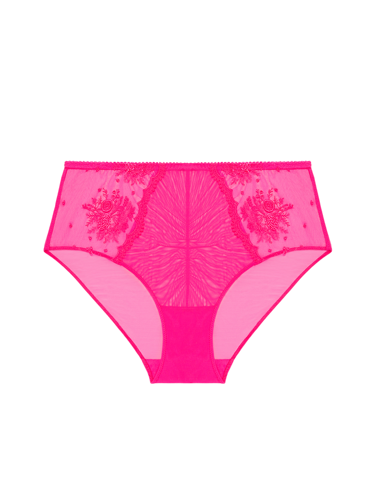 Intrigue Retro Brief Panty Disco Pink Simone Perele