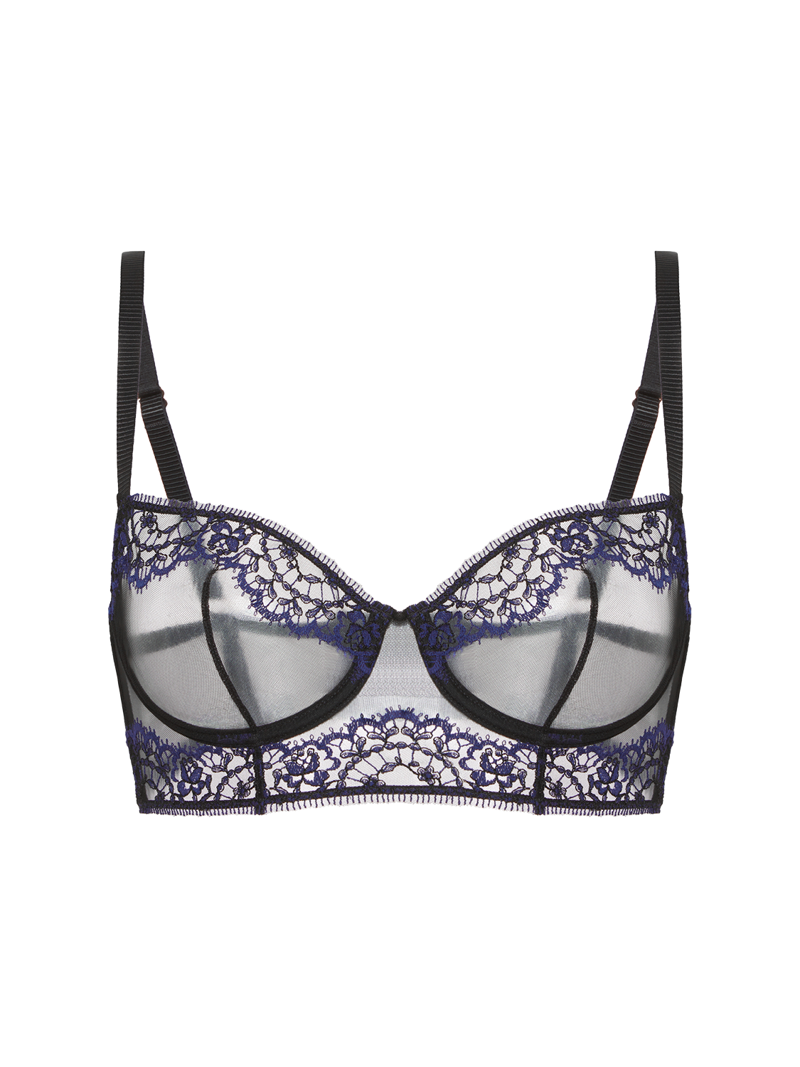 Celeste Sheer Demi Bra Black Simone Perele