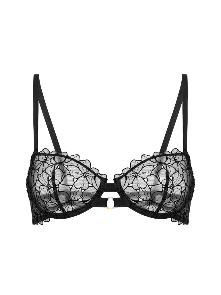 Jeanne Sheer Demi Bra Black Simone Perele