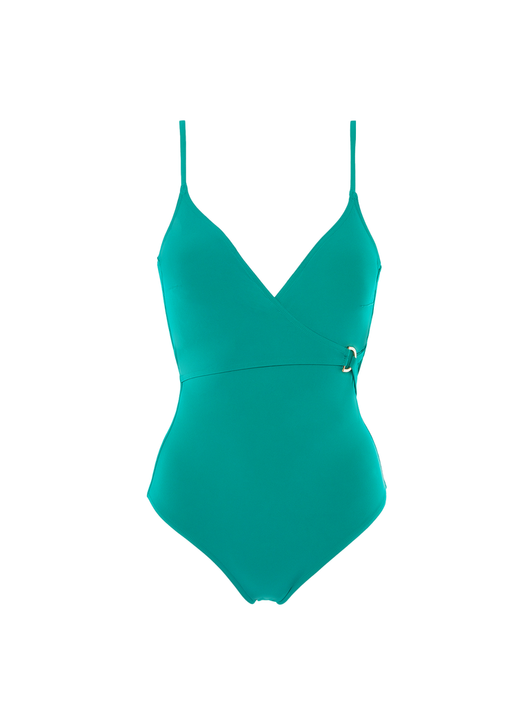 Palmeraie Wireless Padded One Piece Swim Waterfall Green Simone Perele