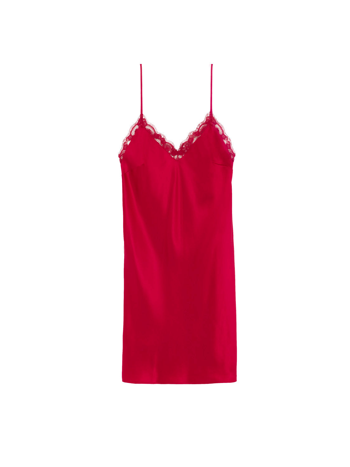 Love Me Silk Nightdress - Opera Red