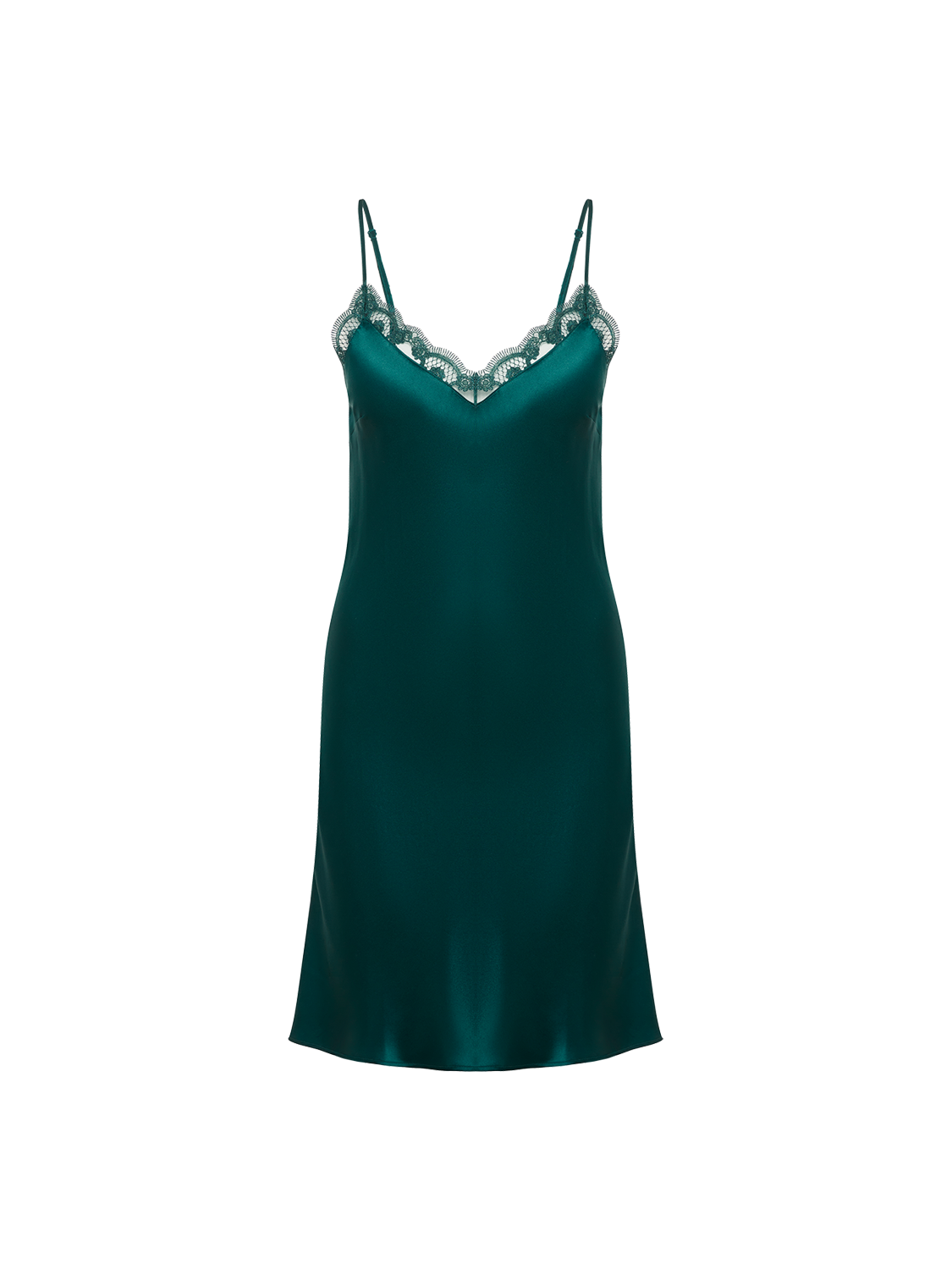 Love Me Silk Nightdress - Emerald