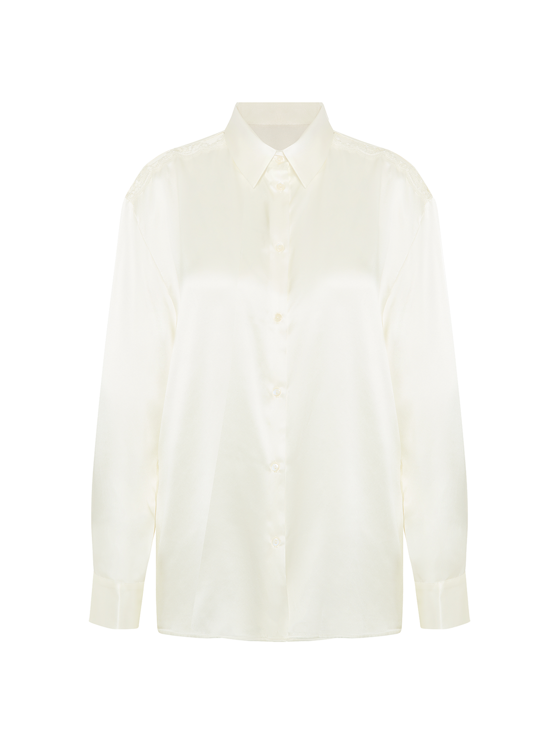 Love Me Silk Long Sleeve Shirt - Ivory