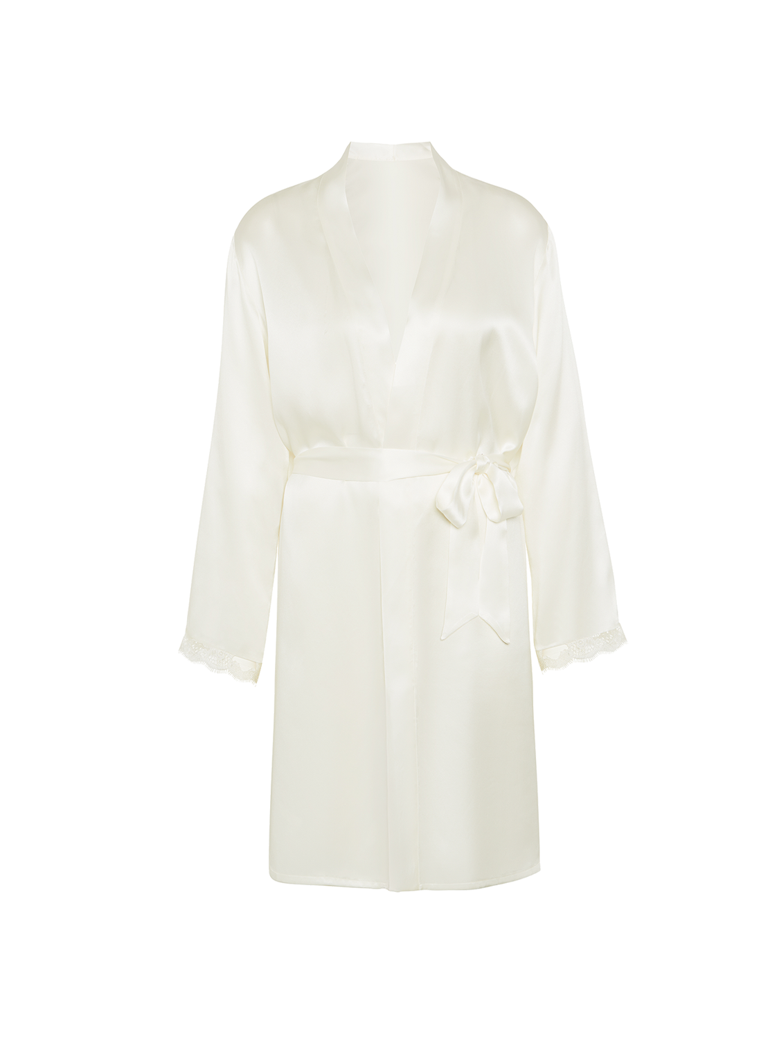 Love Me Silk Long Kimono - Ivory