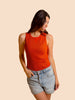 Garance Sleeveless Tank - Orange Pomegranate