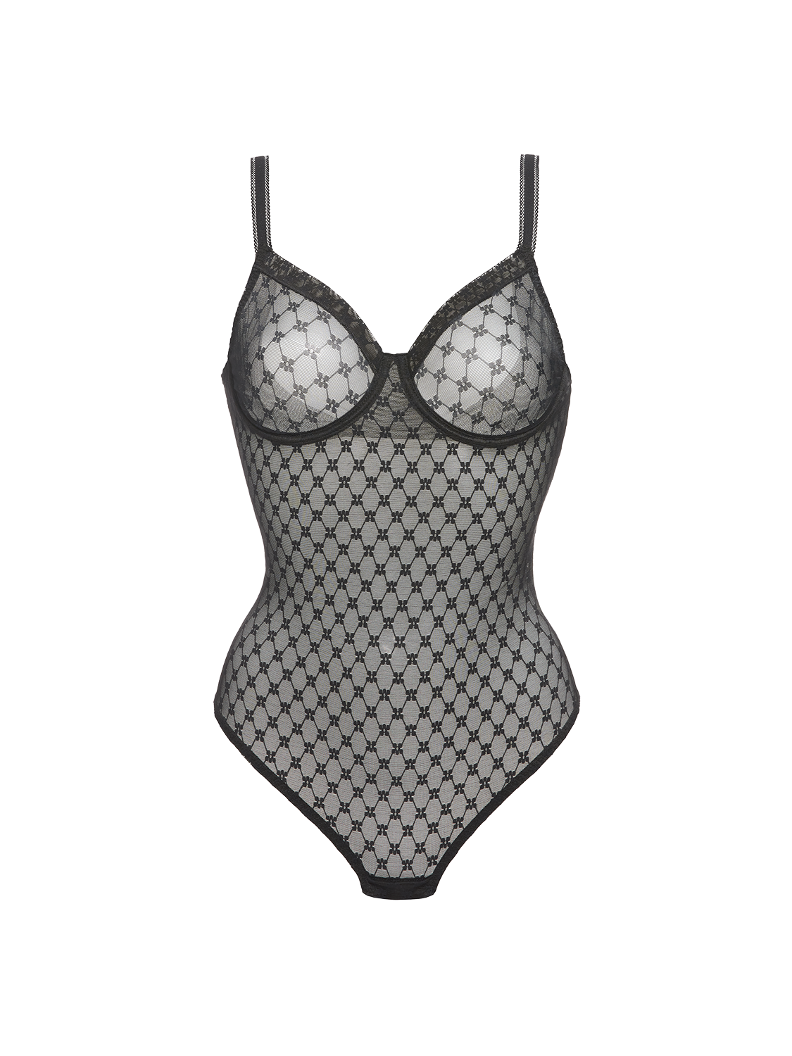 Plume Underwire Bodysuit - Black