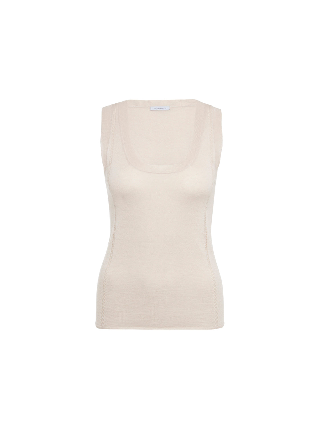 Elise Sleeveless Tank - Heathered Beige