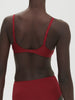 Caresse Wireless Triangle Bra Tango Red Simone Perele