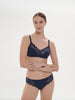 Caresse Wireless Triangle Bra Ink Blue Simone Perele