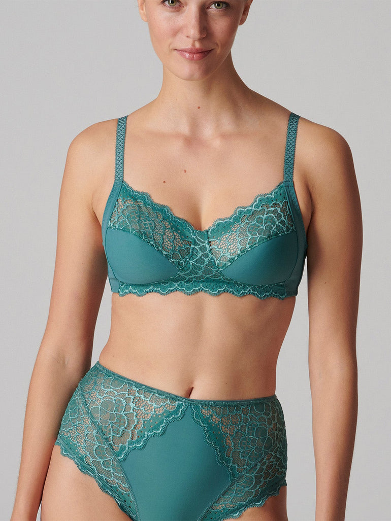 Caresse Wireless Triangle Bra Boreal Green Simone Perele