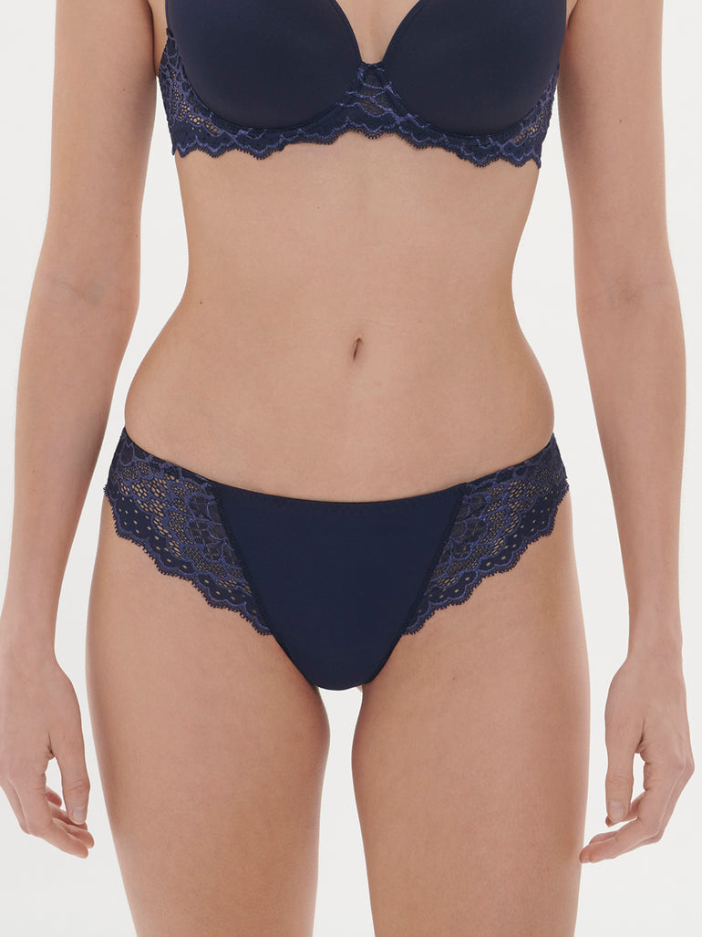 Caresse Tanga Panty Ink Blue Simone Perele