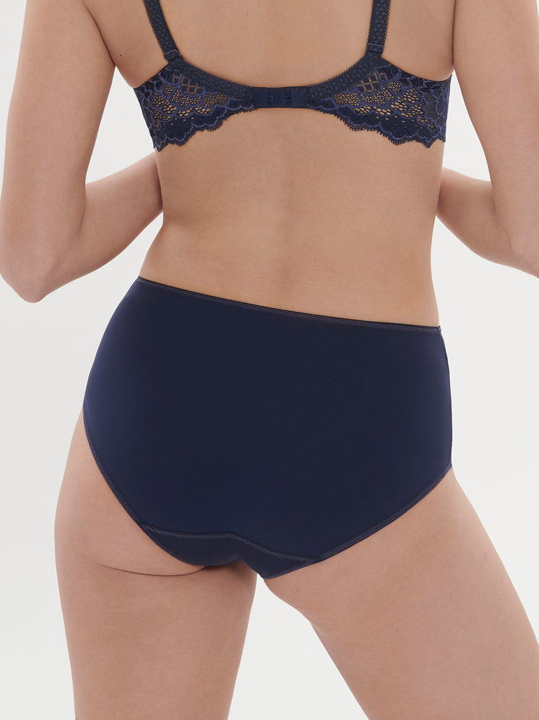 Caresse Retro Brief Panty Ink Blue Simone Perele