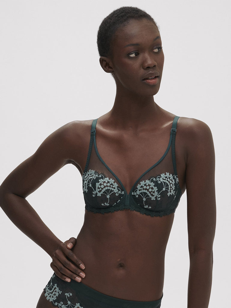 SIMONE PERELE BLOSSOM SOUTIEN-GORGE TRIANGLE SANS ARMATURE VERT D'EAU SIMONE PERELE BLOSSOM SOUTIEN-GORGE TRIANGLE SANS ARMATURE VERT D'EAU