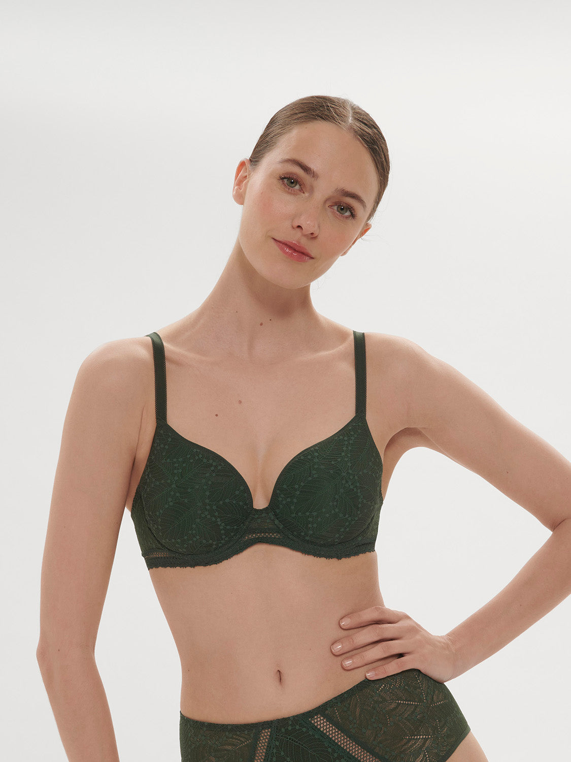 Comete 3D Plunge Bra Icon Green Simone Perele