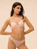 Comete 3D Plunge Bra Pink Sand Simone Perele