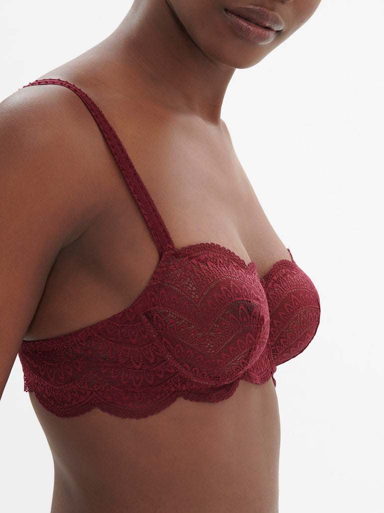 Karma Sheer Demi Bra Spinel Red Simone Perele