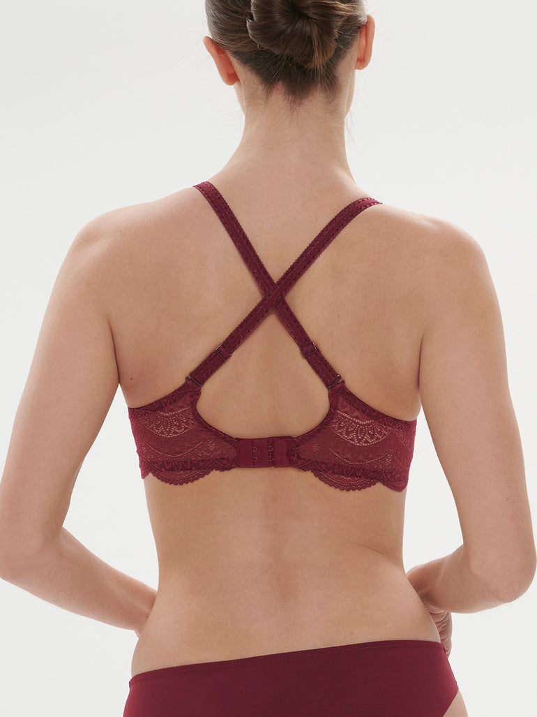 Karma Triangle 3D Demi Bra Spinel Red Simone Perele