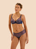 Delice Full Coverage Plunge - Rainbow Blue