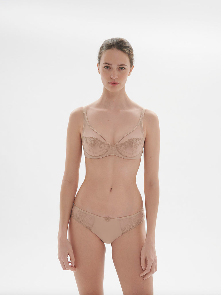 Delice Full Coverage Plunge Bra Sand Simone Perele