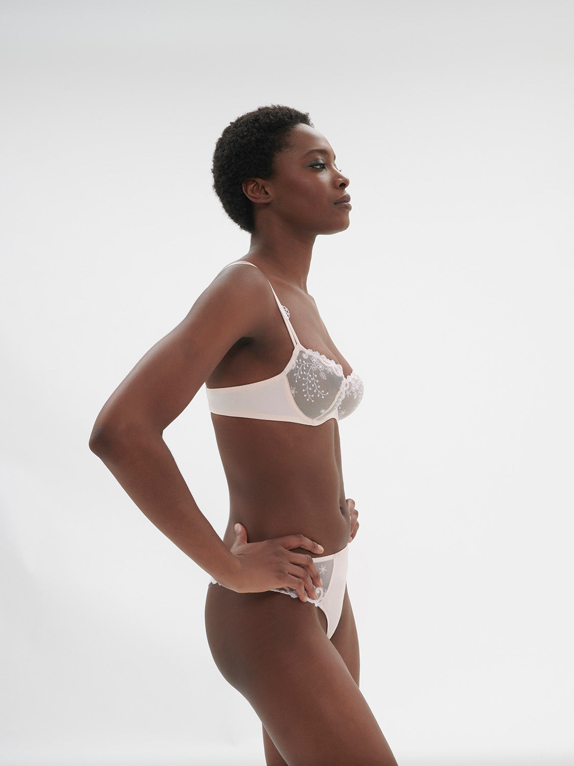 S☆Simone Perele　シルク　シモーヌ ペレール スリップ Blush Simone Pérèle | Delice Sheer Demi - Blush